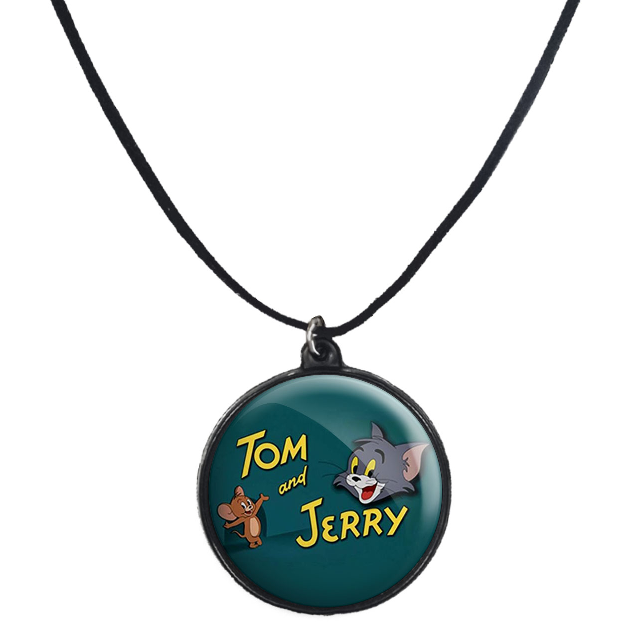 گردنبند پرمانه طرح تام و جری کد pmb.10770 مدل دو طرفه