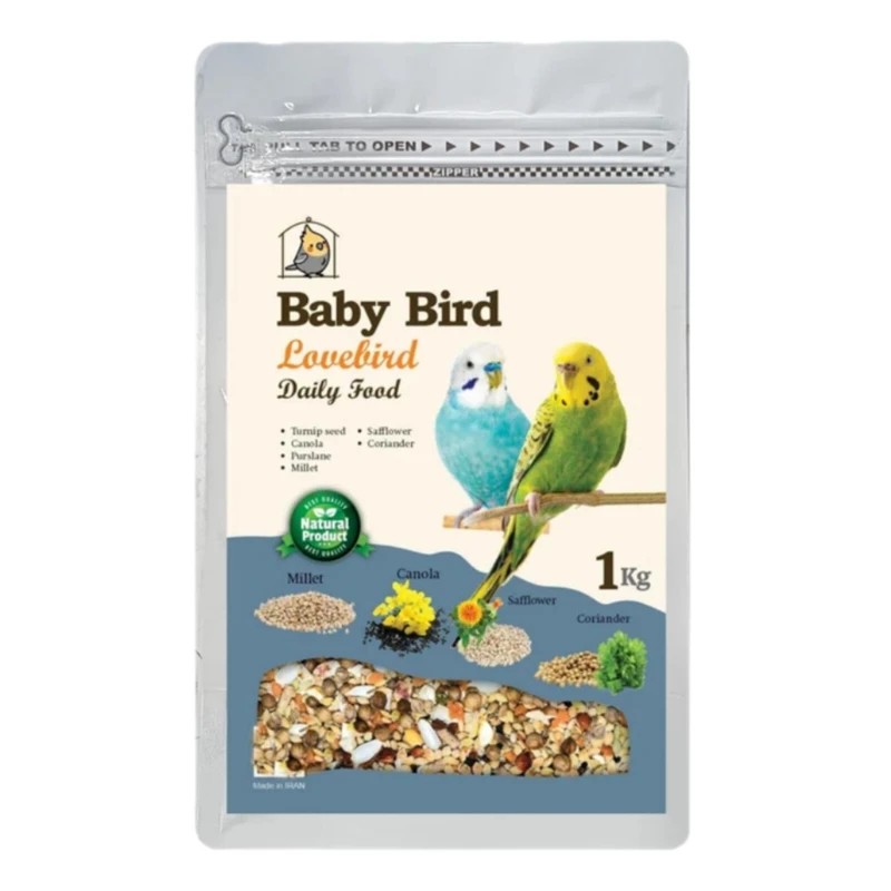 غذای مرغ عشق بیبی برد مدل هفت تخم وزن 1 کیلوگرم