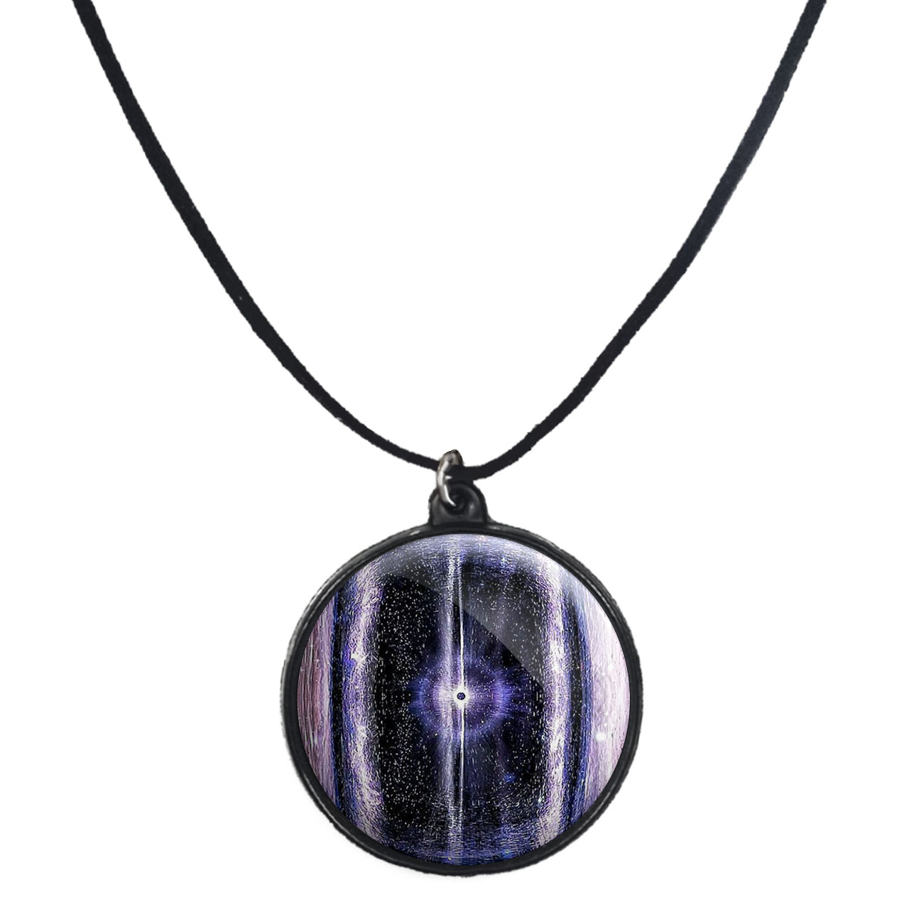 گردنبند پرمانه طرح سیاه چاله ها کد pmb.25881 مدل دو طرفه