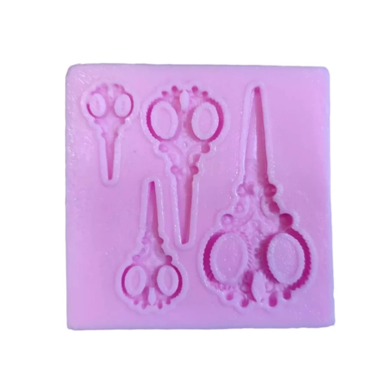 ابزار تزیین فوندانت مدل مالد سیلیکونی طرح قیچی