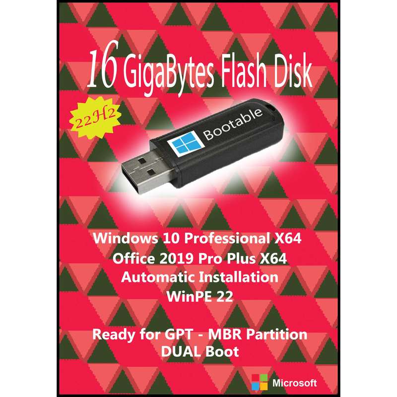 سیستم عامل Windows 10 22H2 Professional X64 - Office 2019  نشر مایکروسافت