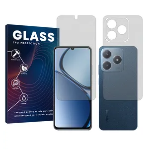 Glass Resistant model matte screen protector suitable for Realme C63 mobile phone along with the phone back protector