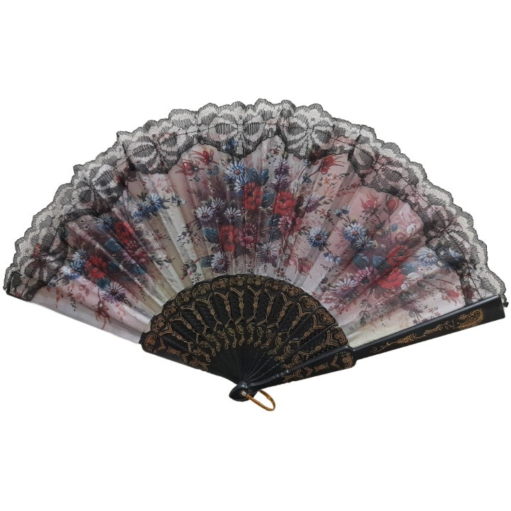 بادبزن مدل دستی طرح گل کد 42