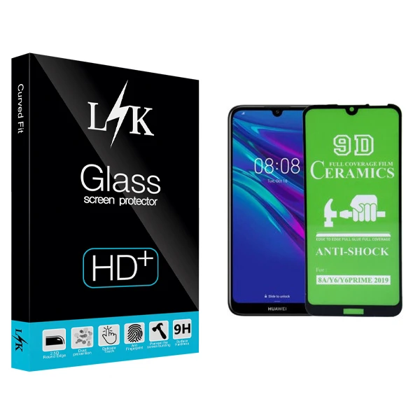 محافظ صفحه نمایش سرامیکی ال کی مدل Hard glass مناسب برای گوشی موبایل هوآوی Y6/Y6PRIME 2019