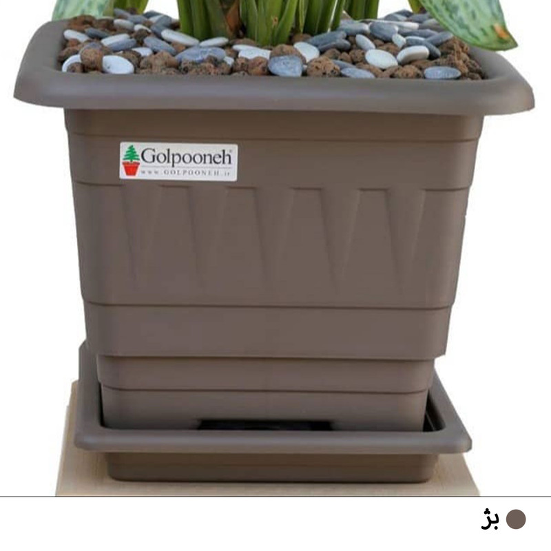 گلدان گلپونه مدل پلاستیکی مربع کد 118