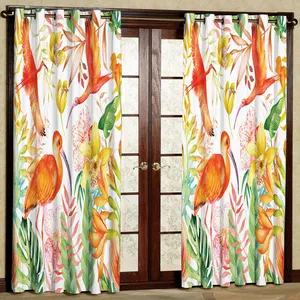 پرده مدل پرنده هازان پانچی کد 2055 سایز 140x200 سانتی متر