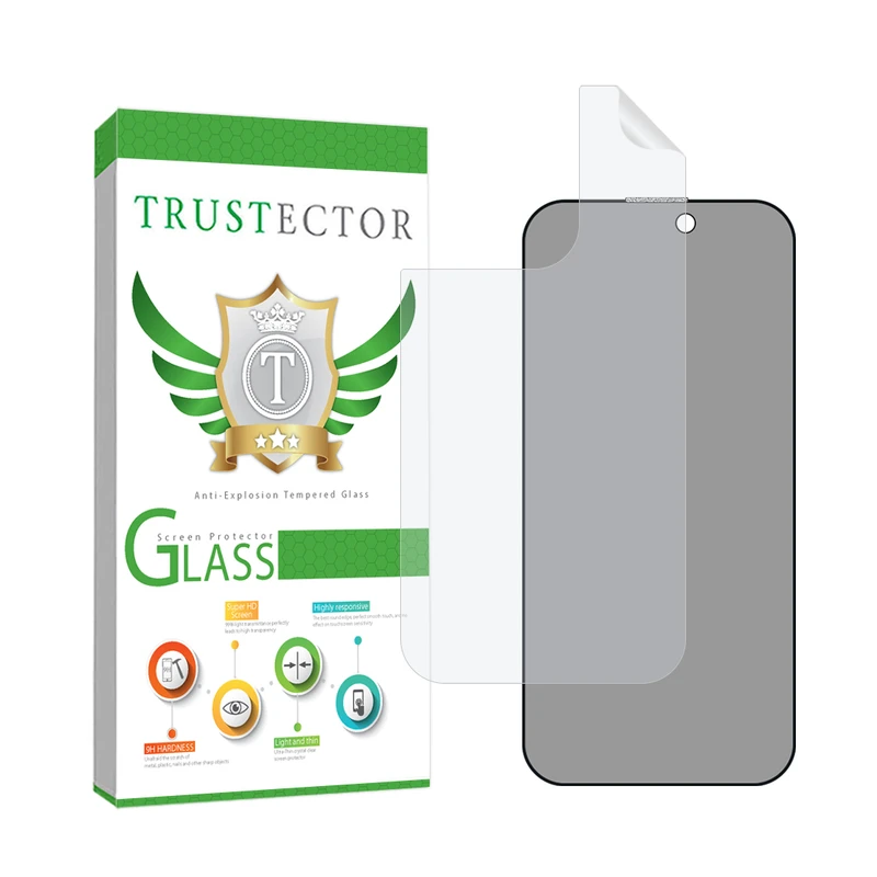 محافظ صفحه نمایش تراستکتور مدل FULLPRIVNANOT مناسب برای گوشی موبایل اپل iPhone 15 Pro به همراه محافظ پشت گوشی