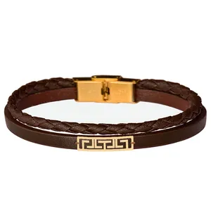 دستبند طلا 18 عیار زنانه الن نار مدل هندسي ELN101220