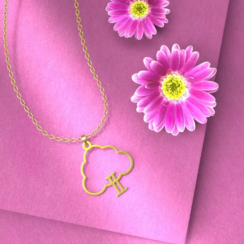 گردنبند طلا 18 عیار زنانه مدوپد مدل درخت کد F3-1-1256