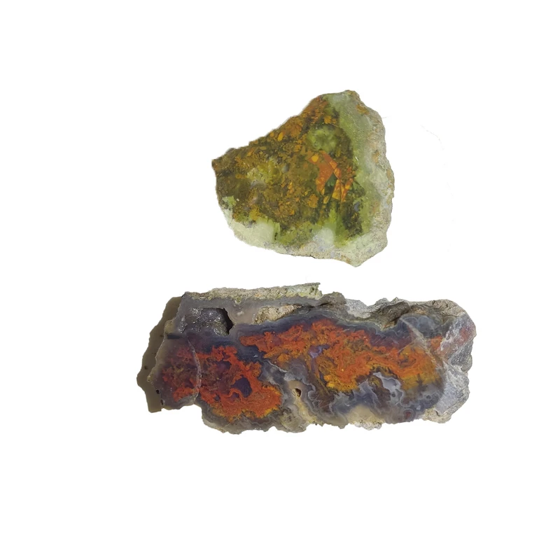 سنگ راف عقیق شجر  مدل su15 مجموعه 2 عددی