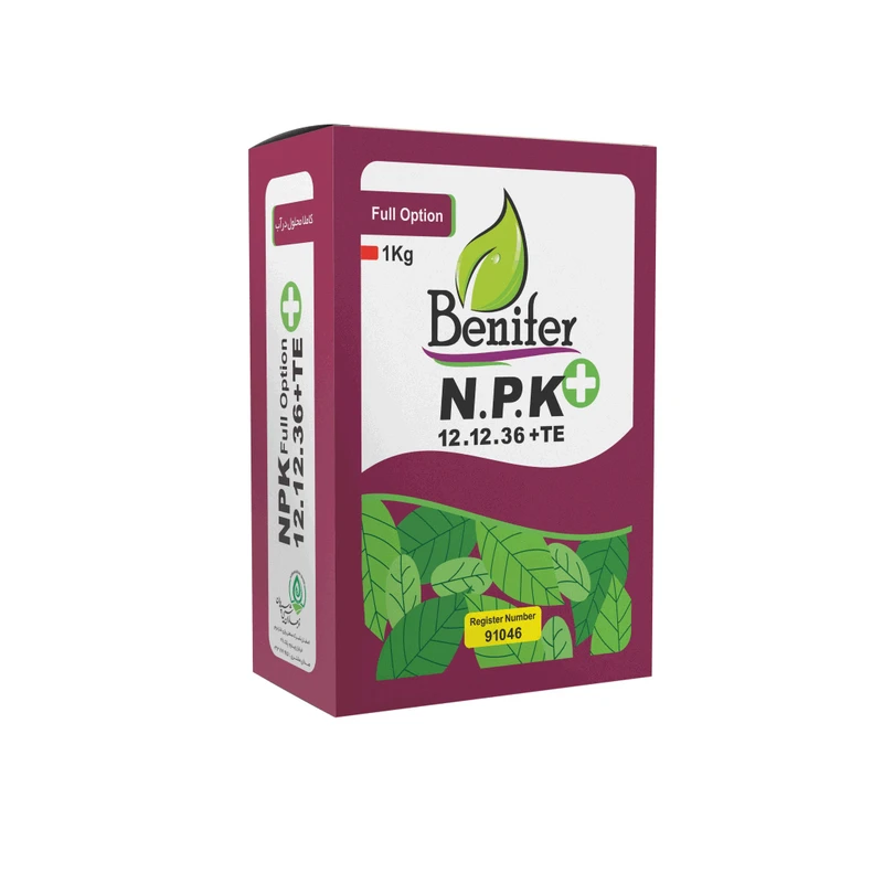 کود NPK 12 12 36 بنیفر مدل فول آپشن وزن 1 کیلوگرم