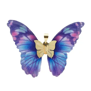 آویز گردنبند طلا 18 عیار زنانه مدل پروانه کد K407-2