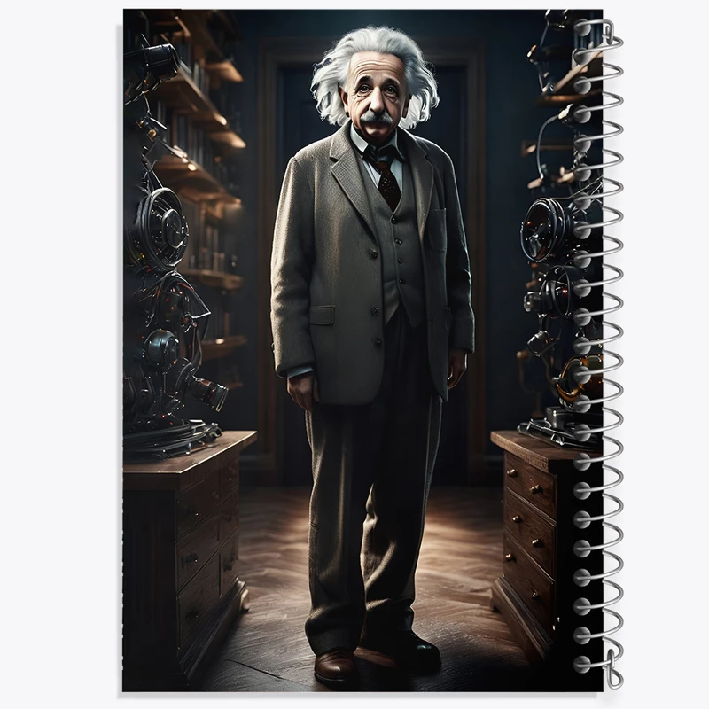 دفتر ژورنال نویسی 50 برگ خندالو مدل نقطه ای طرح آلبرت اینشتین (Albert Einstein) کد F6839