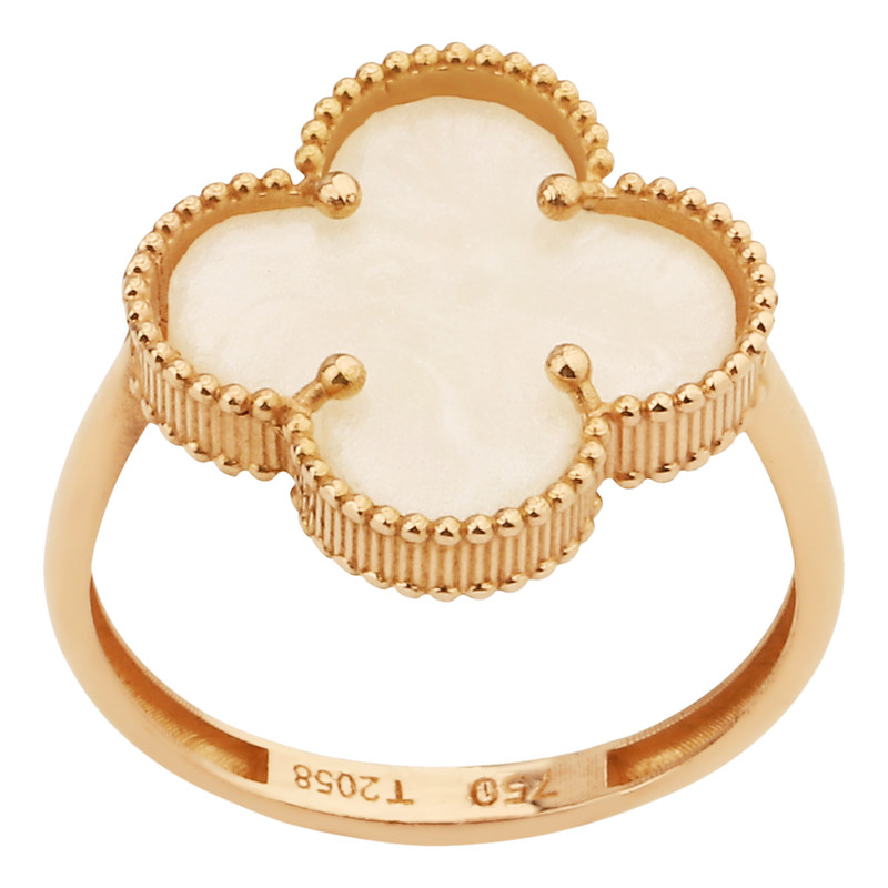 انگشتر طلا 18 عیار زنانه با طرح ونکلیف آرپلز صلاحی گلد مدل 18199 سایز 50