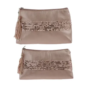 کیف لوازم آرایش زنانه مدل شارین مجموعه 2 عددی