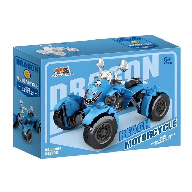 ساختنی 642 تکه مدل موتور چهار چرخ طرح BEACH MOTORCYCLE کد JD007