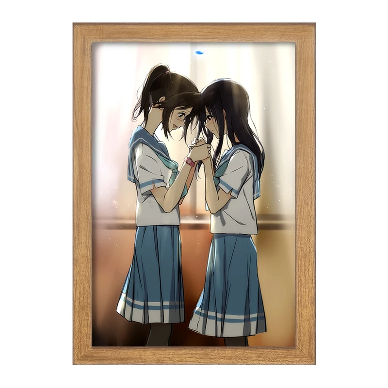 تابلو خندالو مدل کاساکی و میزور انیمه لیز و پرنده آبی کد 23836