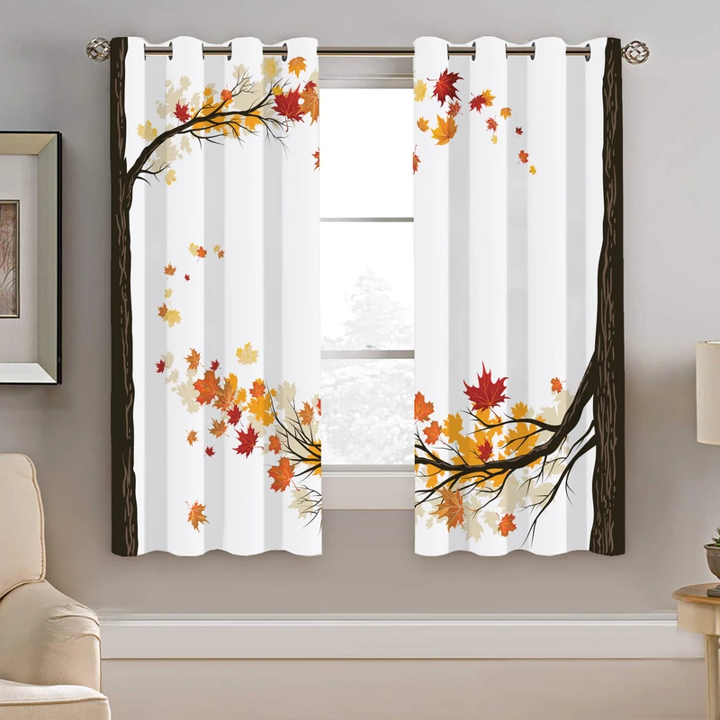 پرده نیروانا طرح پاییزی مدل مخمل کد 8185 سایز 140×200 سانتی متر