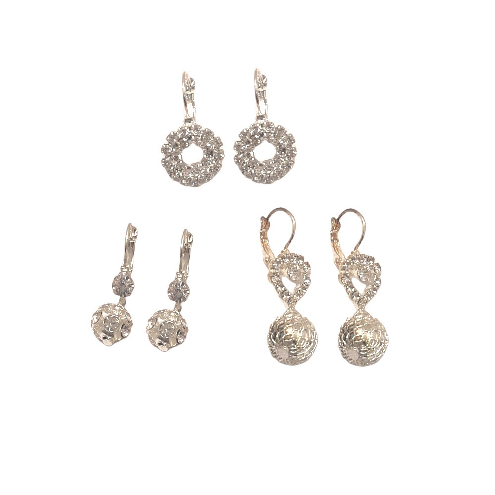 گوشواره دخترانه مدل DRI کد 04 مجموعه 3 عددی