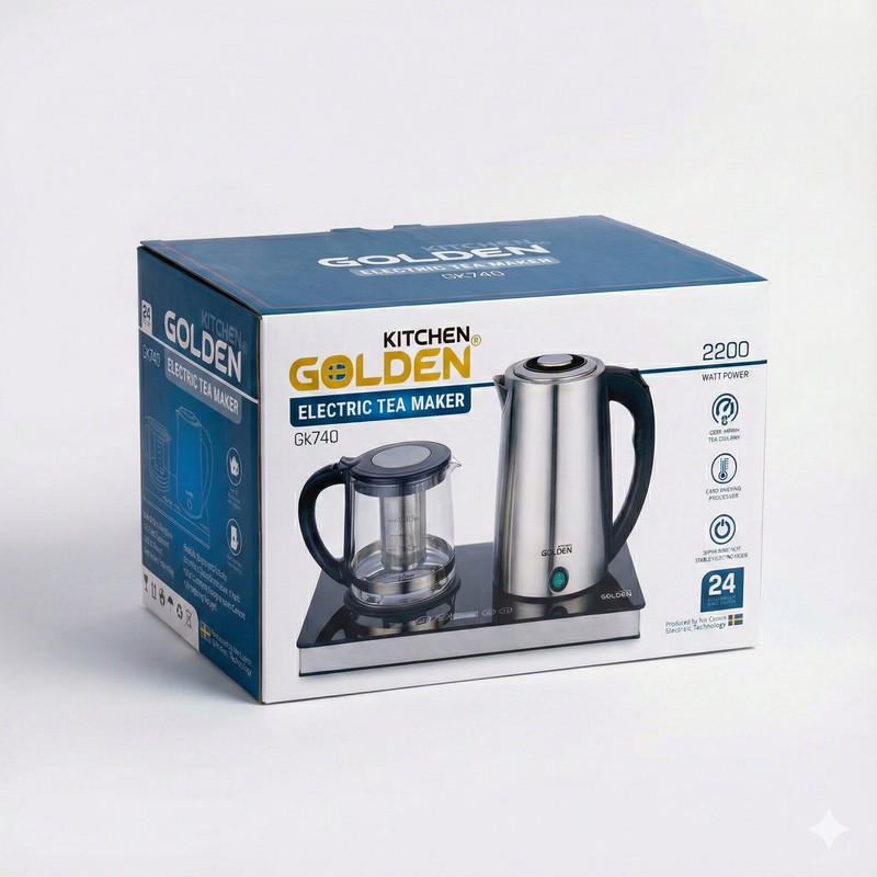 چای‌ساز کنار هم گلدن کیچن مدل GK740