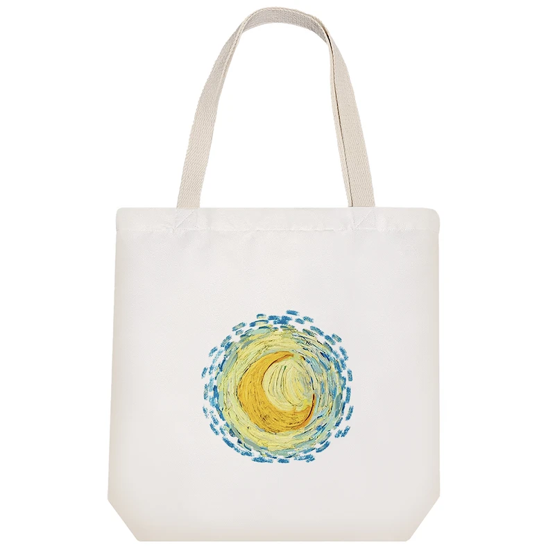 ساک خرید خندالو طرح ماه شب پر ستاره ونسان ونگوگ کد H468