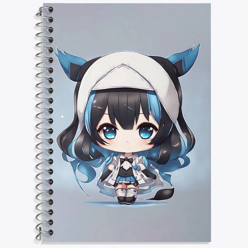 دفتر لغت 50 برگ خندالو طرح دختر انیمه ای کد N1881