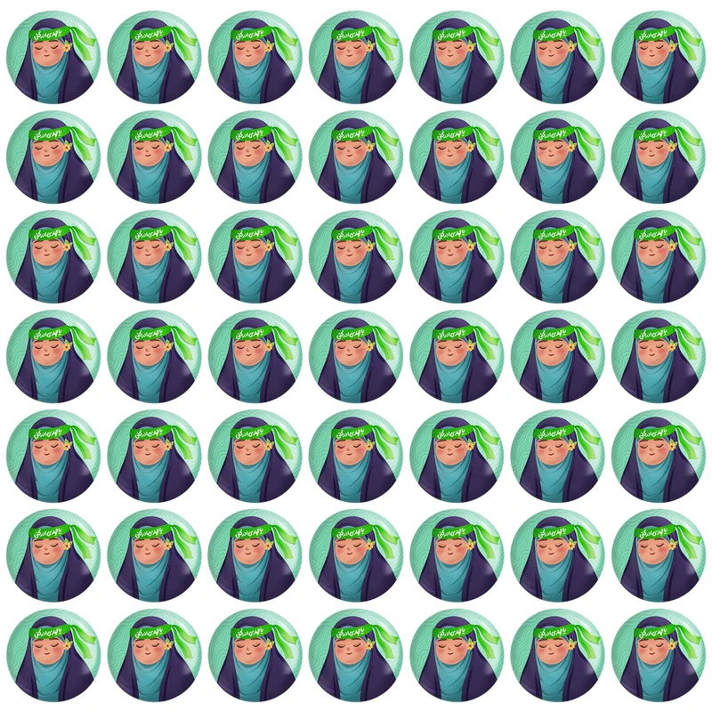  مگنت خندالو طرح کودکانه میلاد امام زمان نیمه شعبان کد 25531 بسته 49 عددی