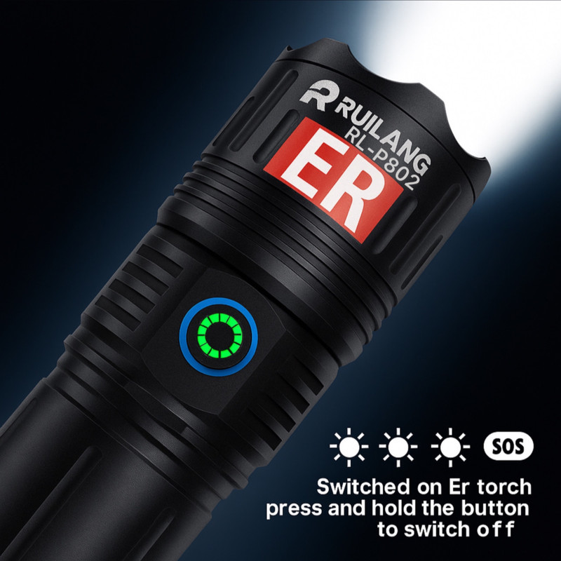 چراغ قوه دستی روی لانگ مدل ER-P802 با نور مهتابی
