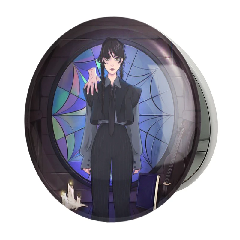 آینه جیبی خندالو طرح سریال ونزدی Wednesday مدل تاشو کد 25253 