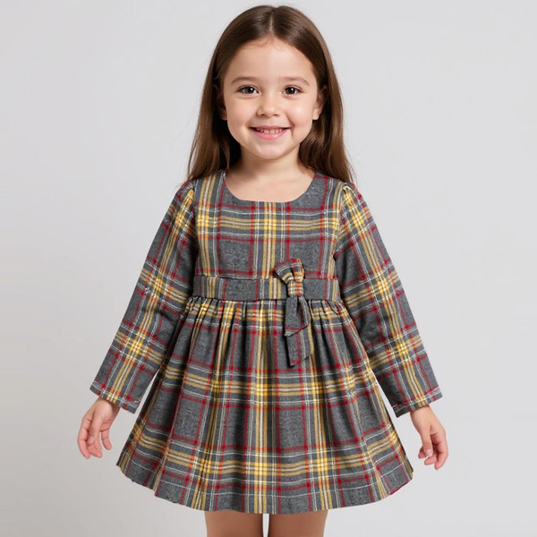 پیراهن دخترانه فیورلا مدل پاییزی 34509