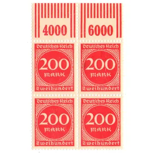 تمبر یادگاری مدل 200 مارک آلمان رایش بسته 4 عددی