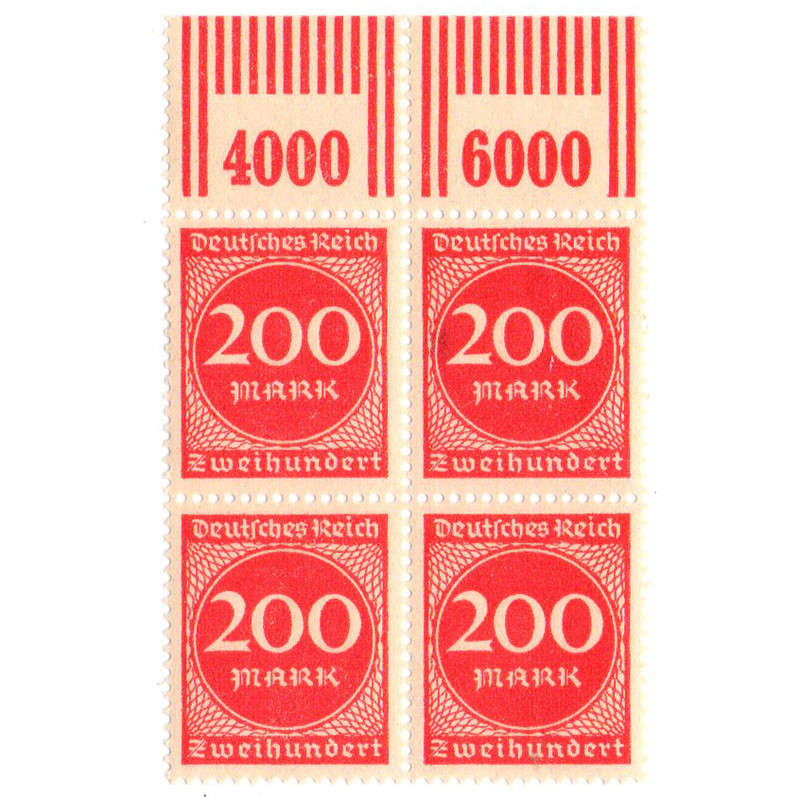 تمبر یادگاری مدل 200 مارک آلمان رایش بسته 4 عددی