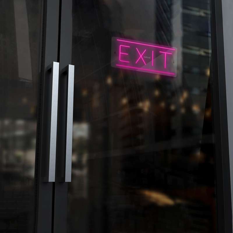 چراغ دیواری نئون دیزاین طرح Exit