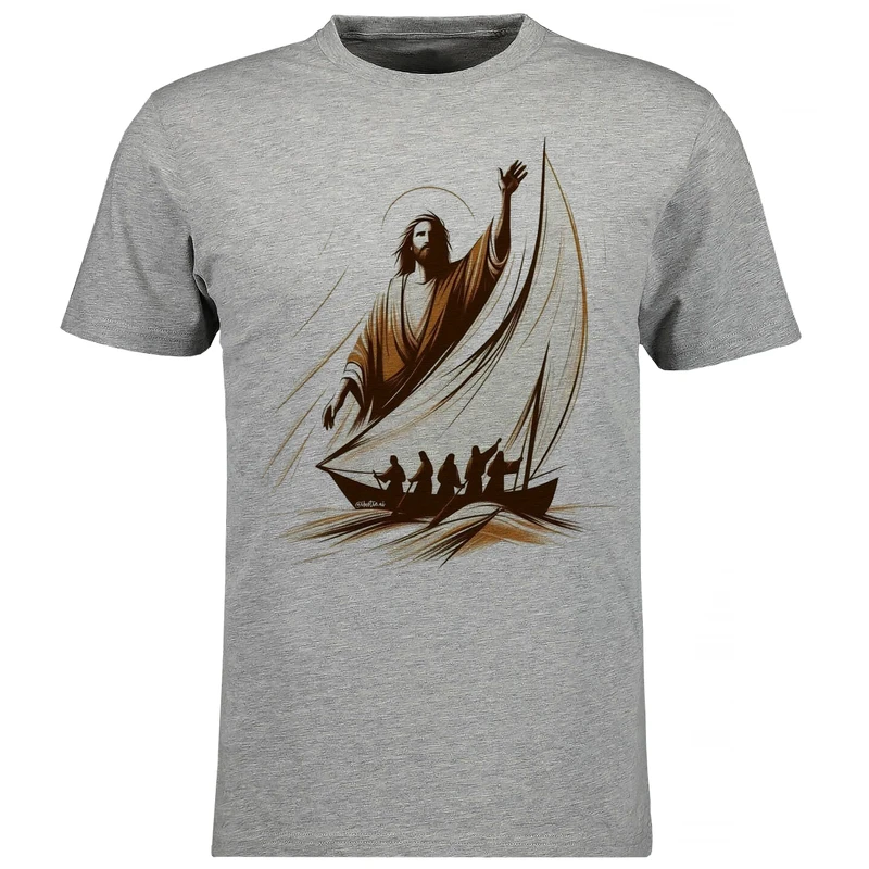 تی شرت آستین کوتاه مردانه مدل قایق V134