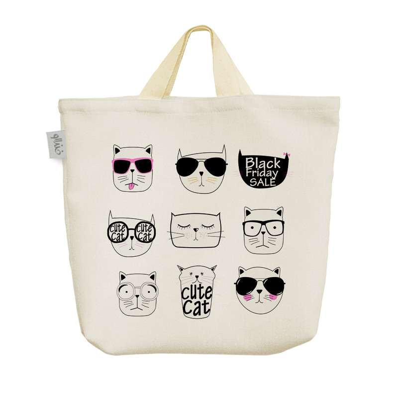 ساک خرید خندالو مدل گربه کد 1837