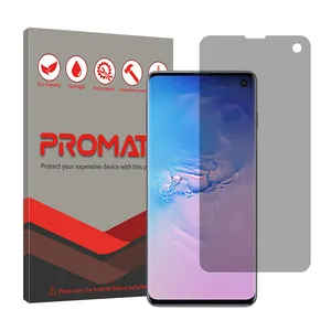 Promate Resistant model privacy screen protector suitable for Samsung Galaxy S10 mobile phone