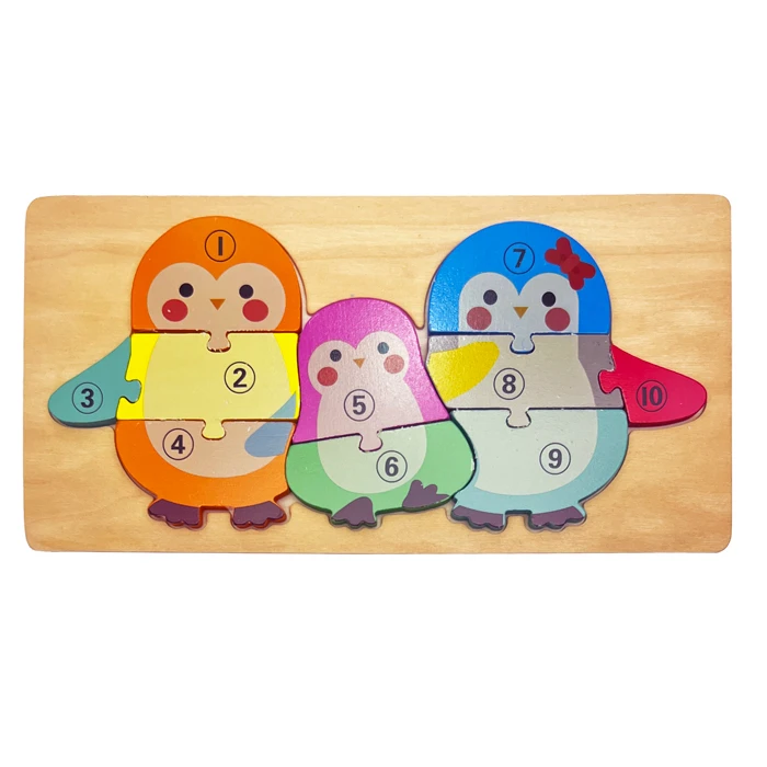 پازل آموزشی مدل اعداد انگلیسی طرح پنگوئن