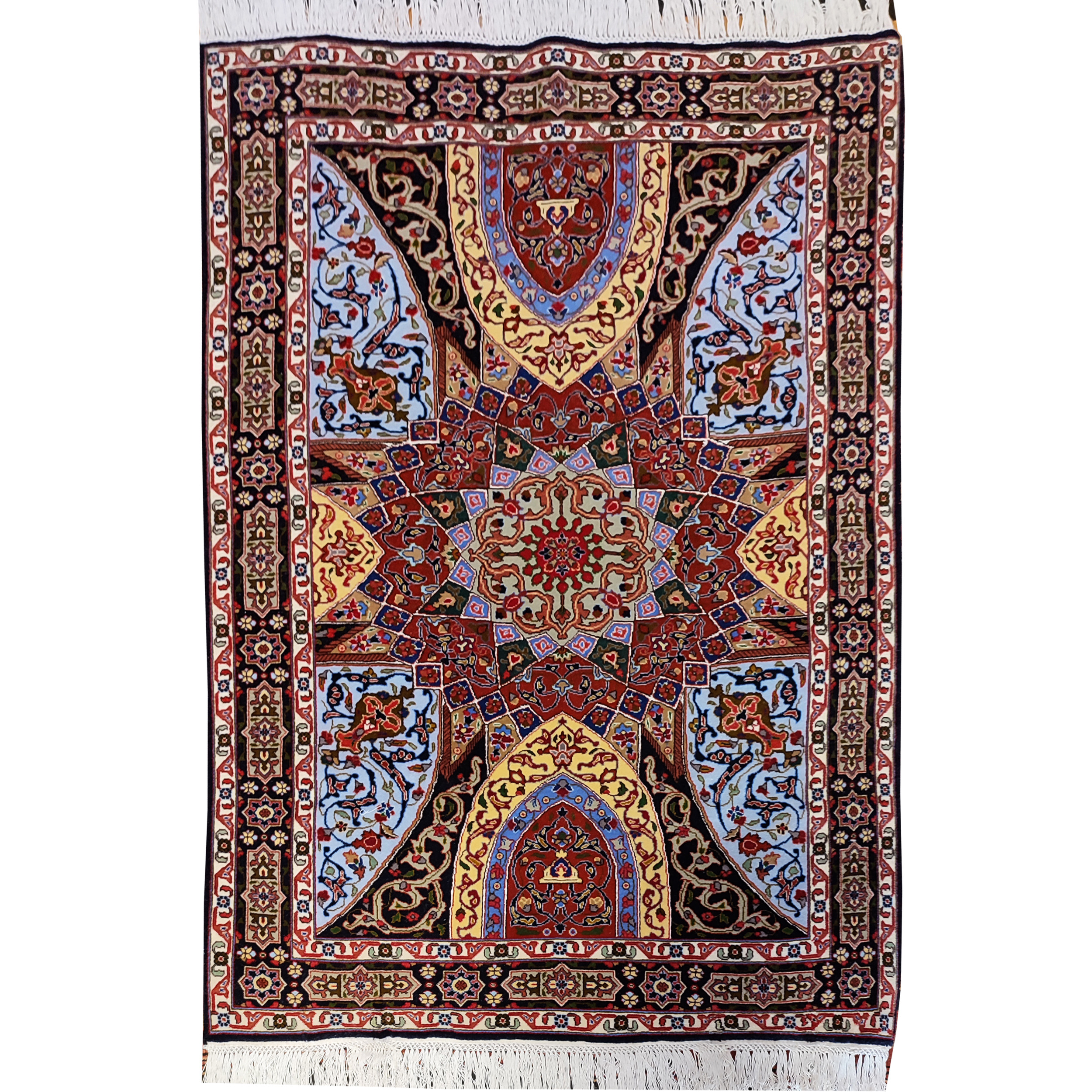 فرش دستبافت دو متری طرح گنبدی کد SH 52