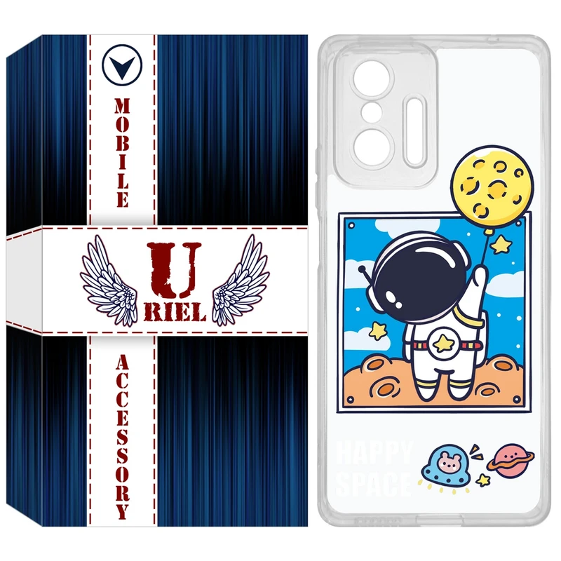 کاور یوریل مدل Clear کد 7 طرح فضانورد مناسب برای گوشی موبایل شیائومی 11T / 11T Pro