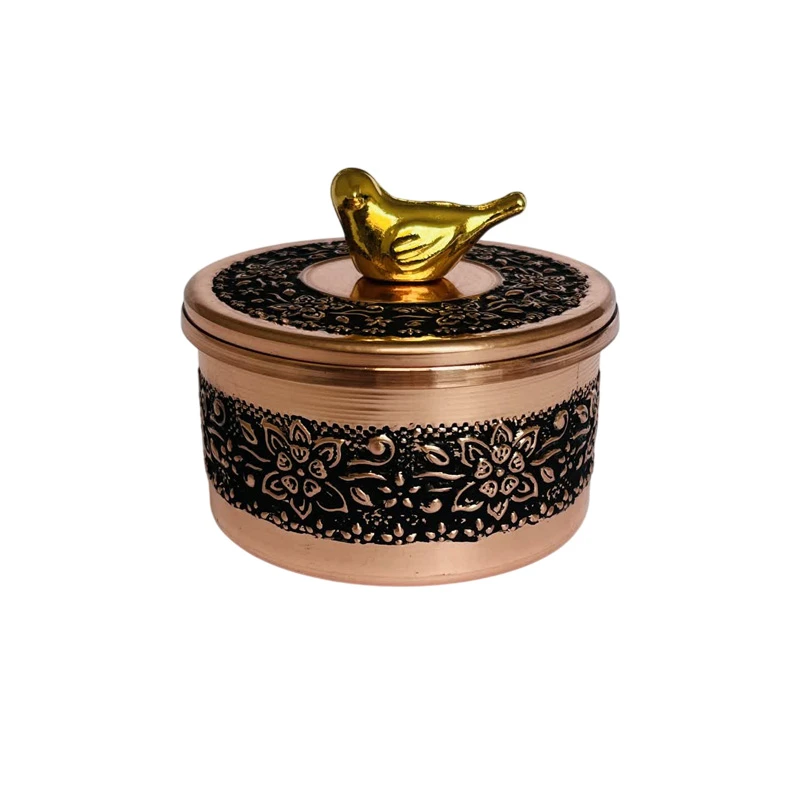  نقل خوری مسی طرح گل کد ZH356.9 