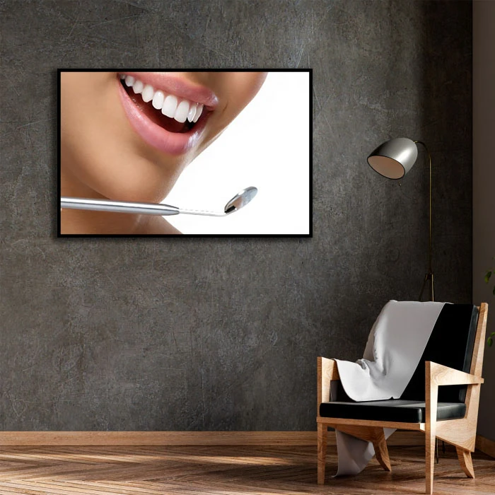 تابلو نوری بکلیت طرح دندانپزشکی مدل B-D2107 فریم مشکی