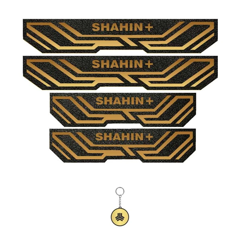 برچسب پارکابی خودرو مهدیار کد PKA T 2013 مناسب برای شاهین پلاس مجموعه 4 عددی به همراه جاکلیدی