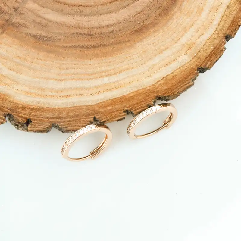 گوشواره زنانه ژوپینگ مدل حلقه ای ریز GO76