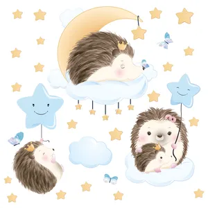 استیکر دیواری کودک تُکتم مدل جوجه تیغی