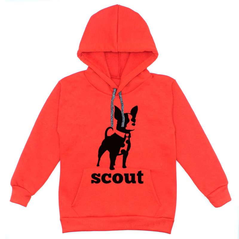 هودی پسرانه مدل سگ A46 رنگ قرمز