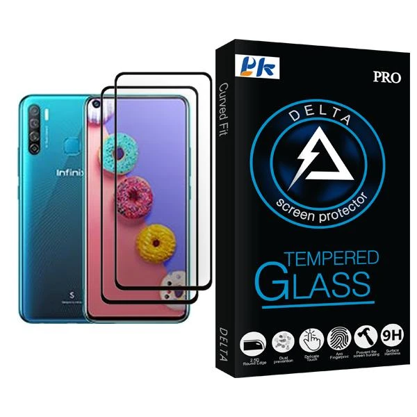 محافظ صفحه نمایش پی کی مدل Delta Glass MIX002 مناسب برای گوشی موبایل اینفینیکس S5 بسته دو عددی