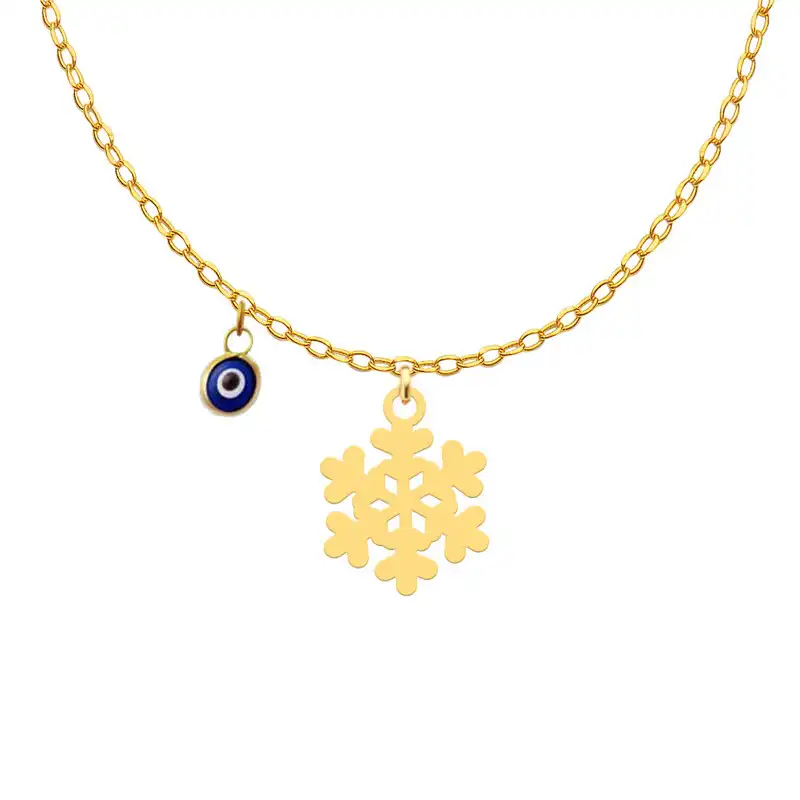 گردنبند طلا 18 عیار زنانه الن نار مدل دونه برف 11025