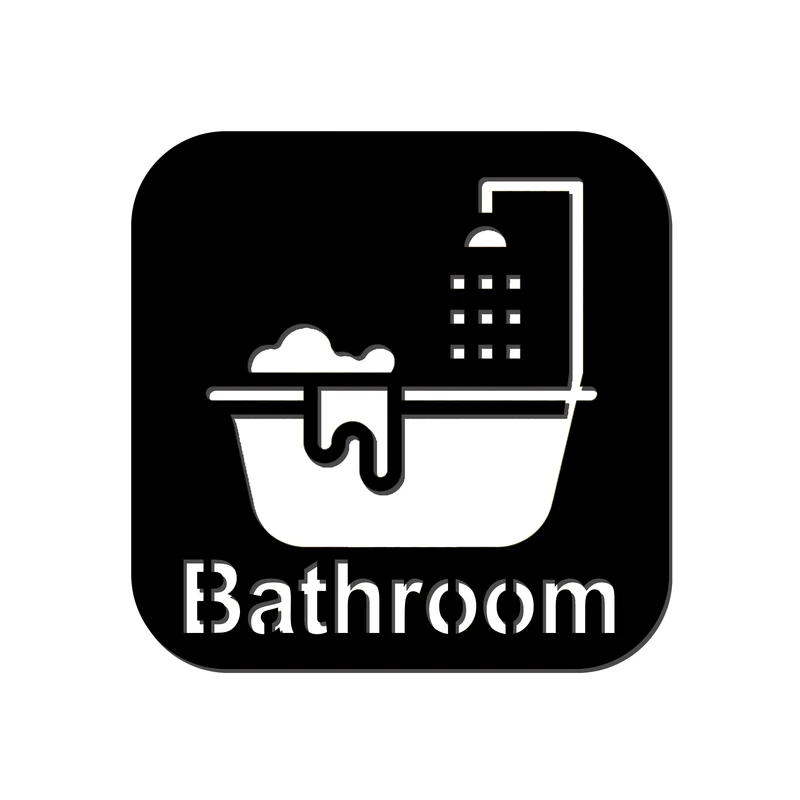 تابلو نشانگر آژنگ طرح حمام کد D.F.B.MP07