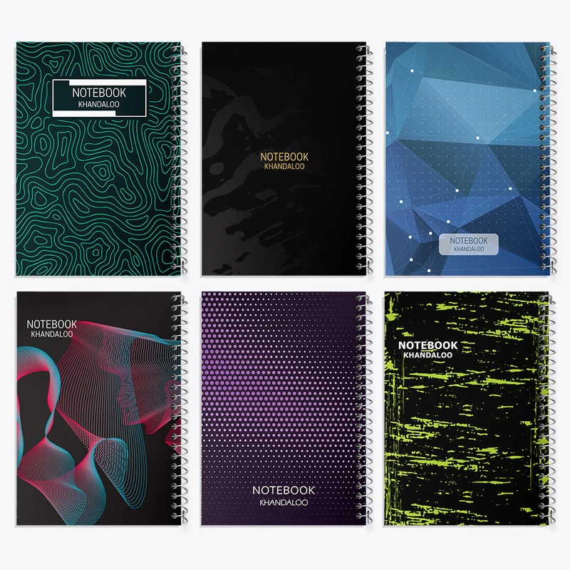 دفتر مشق 100 برگ خندالو طرح فانتزی کد 219 مجموعه 6 عددی