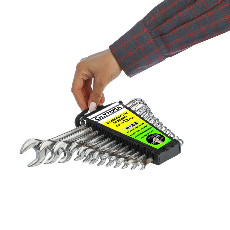 آچار یکسر تخت و یکسر رینگی المپیا مدل MM 22-6 مجموعه 12 عددی